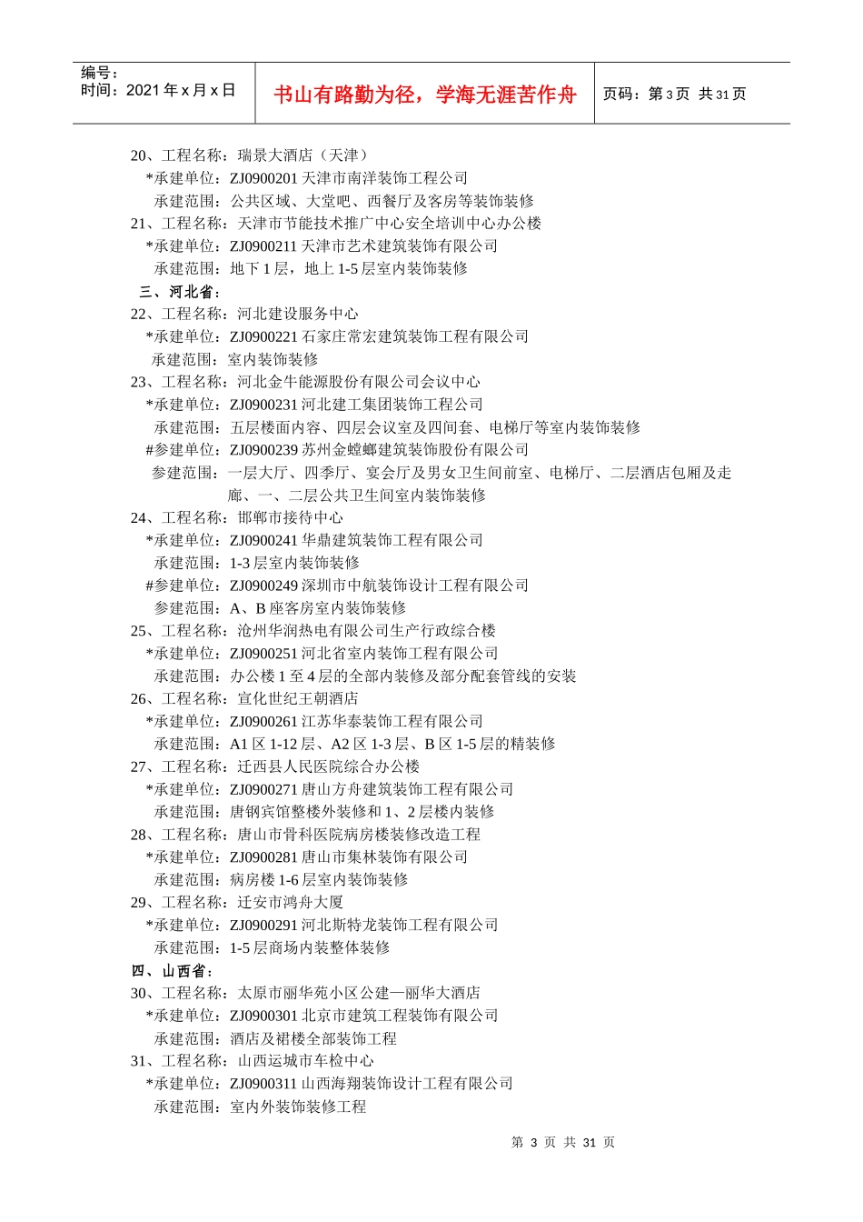 X年全国建筑工程装饰奖_第3页