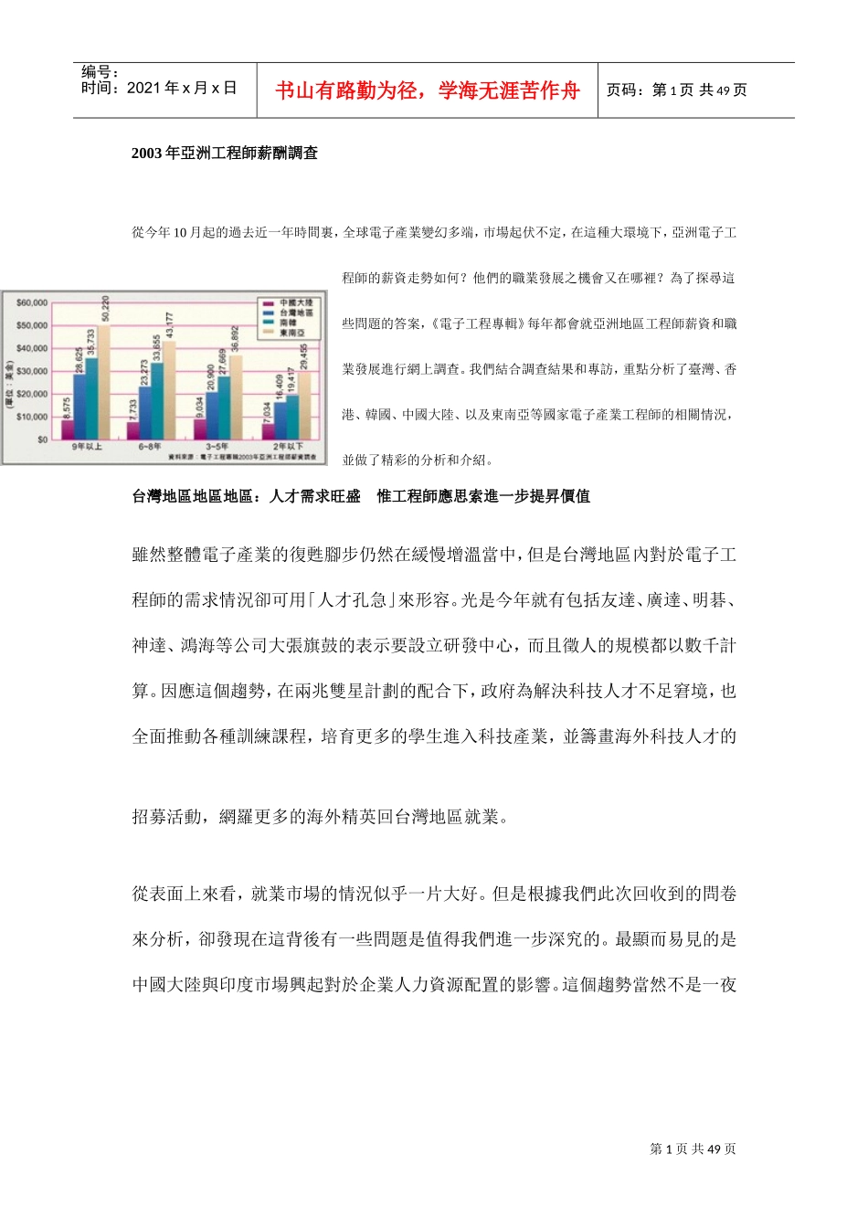 亚洲工程师的薪酬调查_第1页