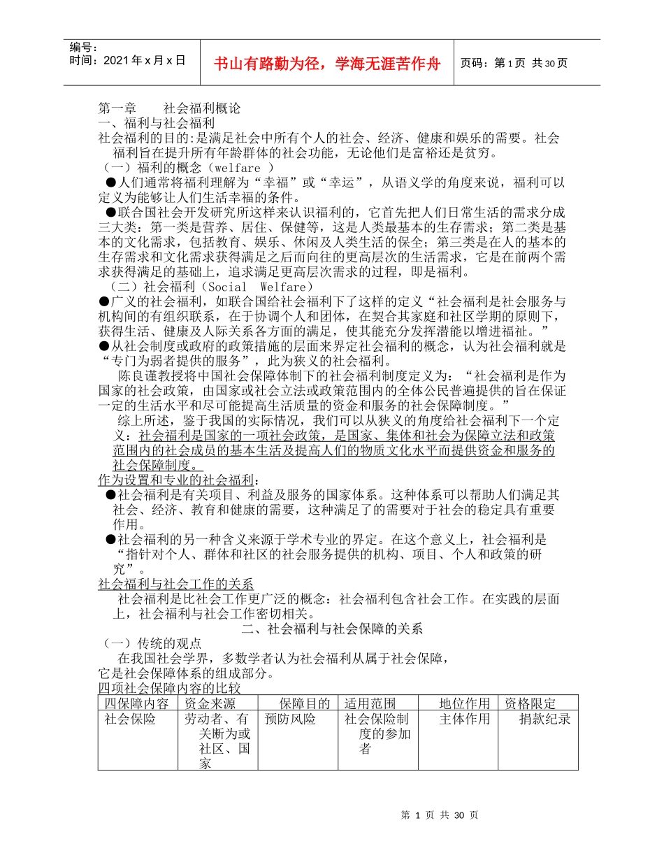 中国社会福利制度_第1页
