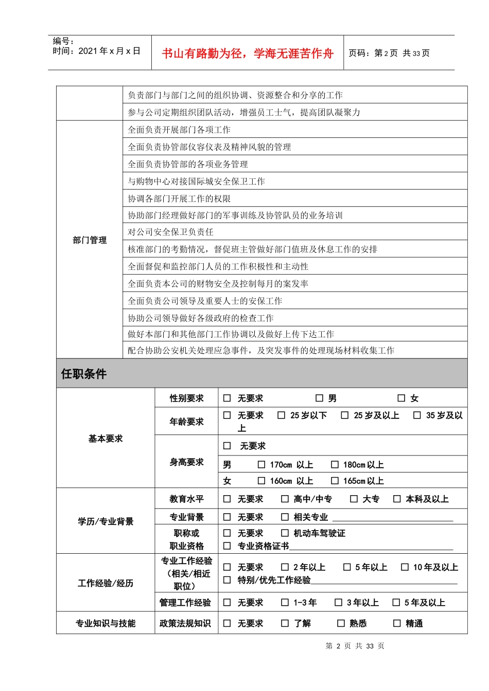 岗位说明书(协管部)_第2页