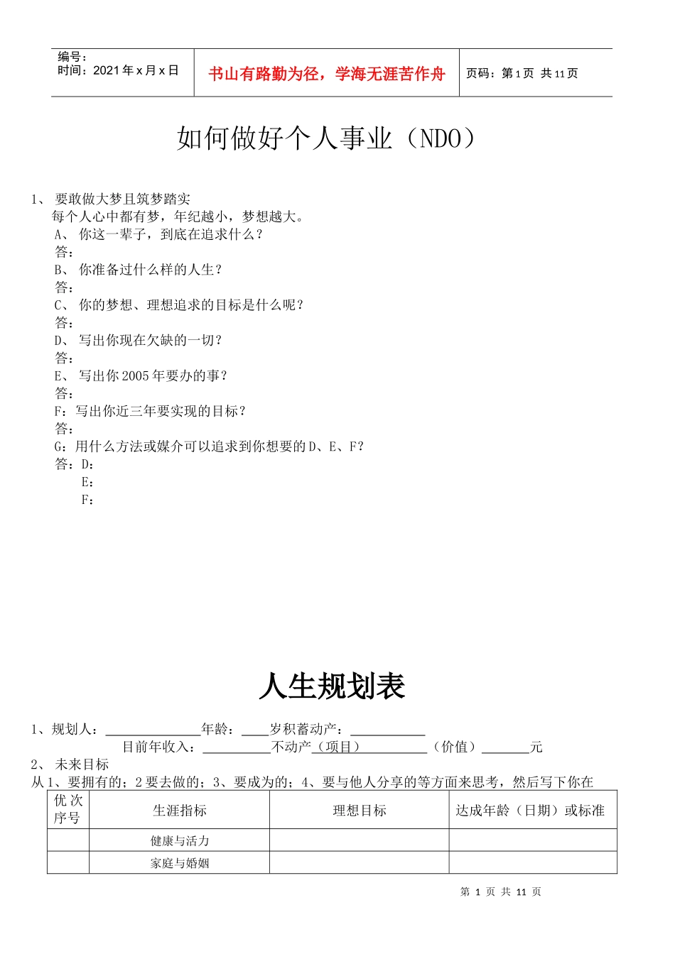 如何做好个人事业规划_第1页