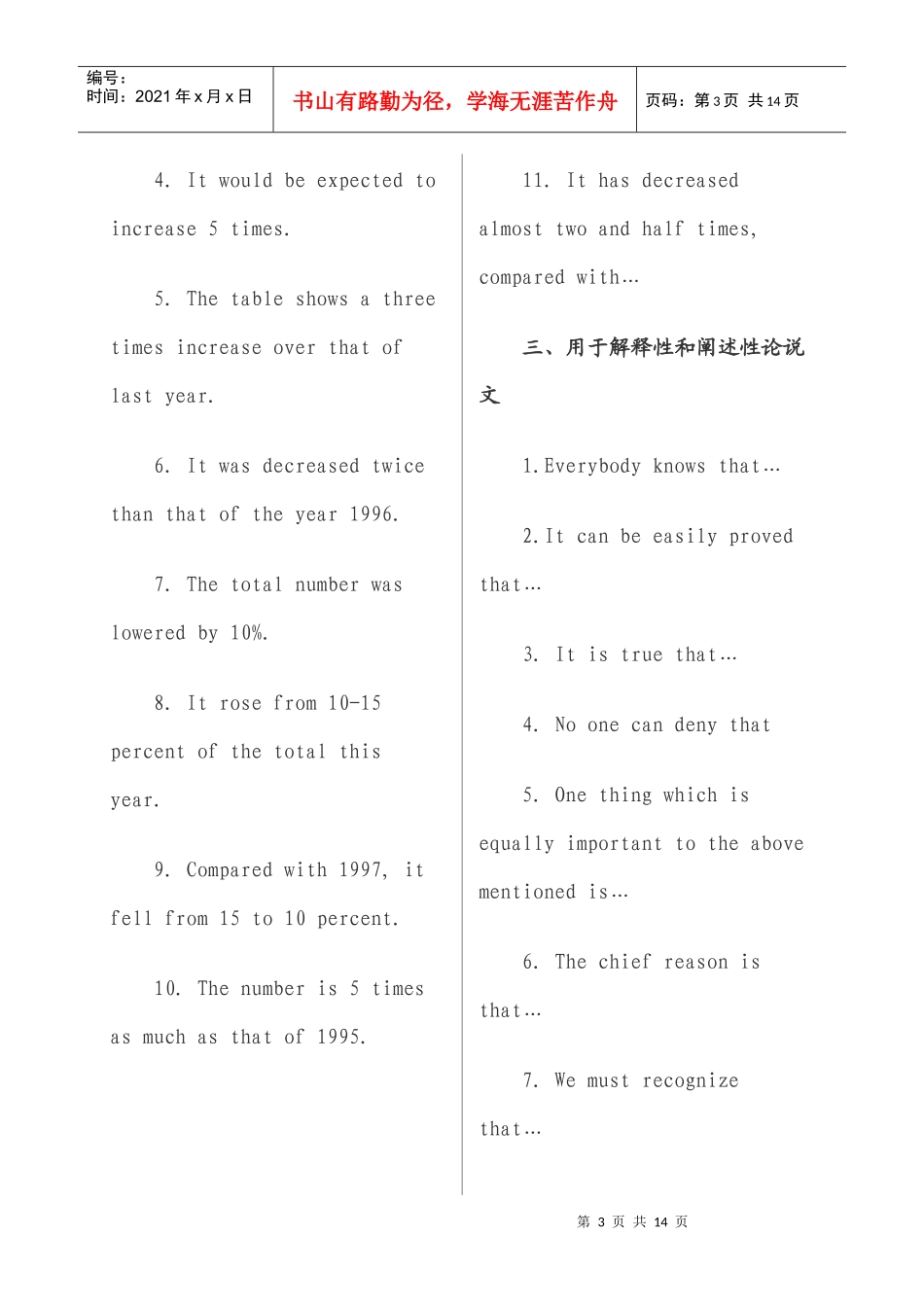 四六级写作“加分”的精彩好句_第3页