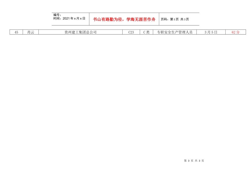 人力资源-2022XXXX年度三类人员考试成绩登记表（广州市考点）-附表：_第3页