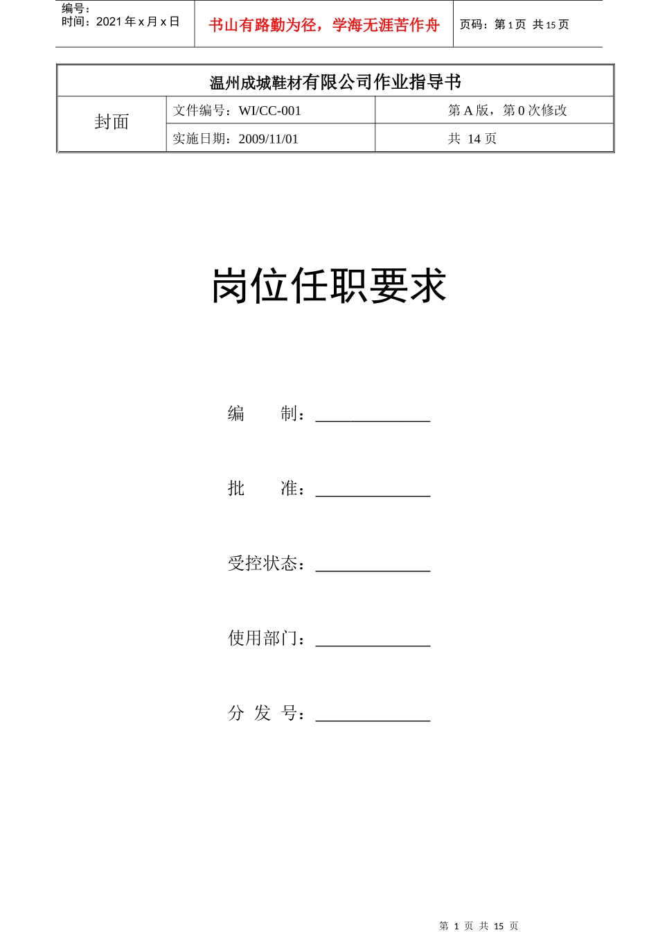ZWL001岗位任职要求_第1页