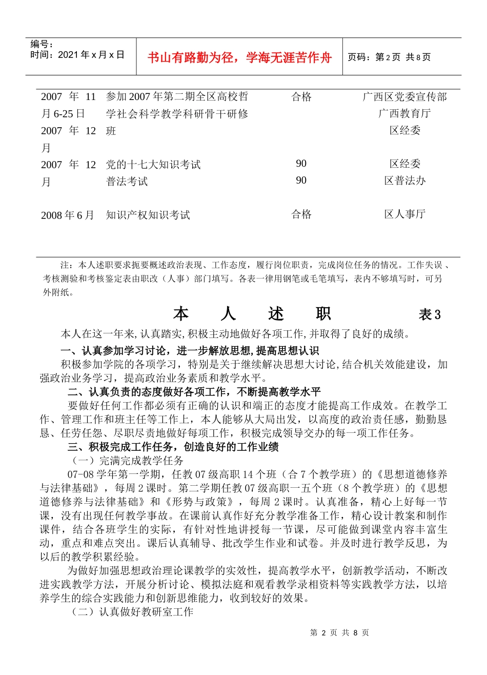 专业技术人员考核登记表_第3页