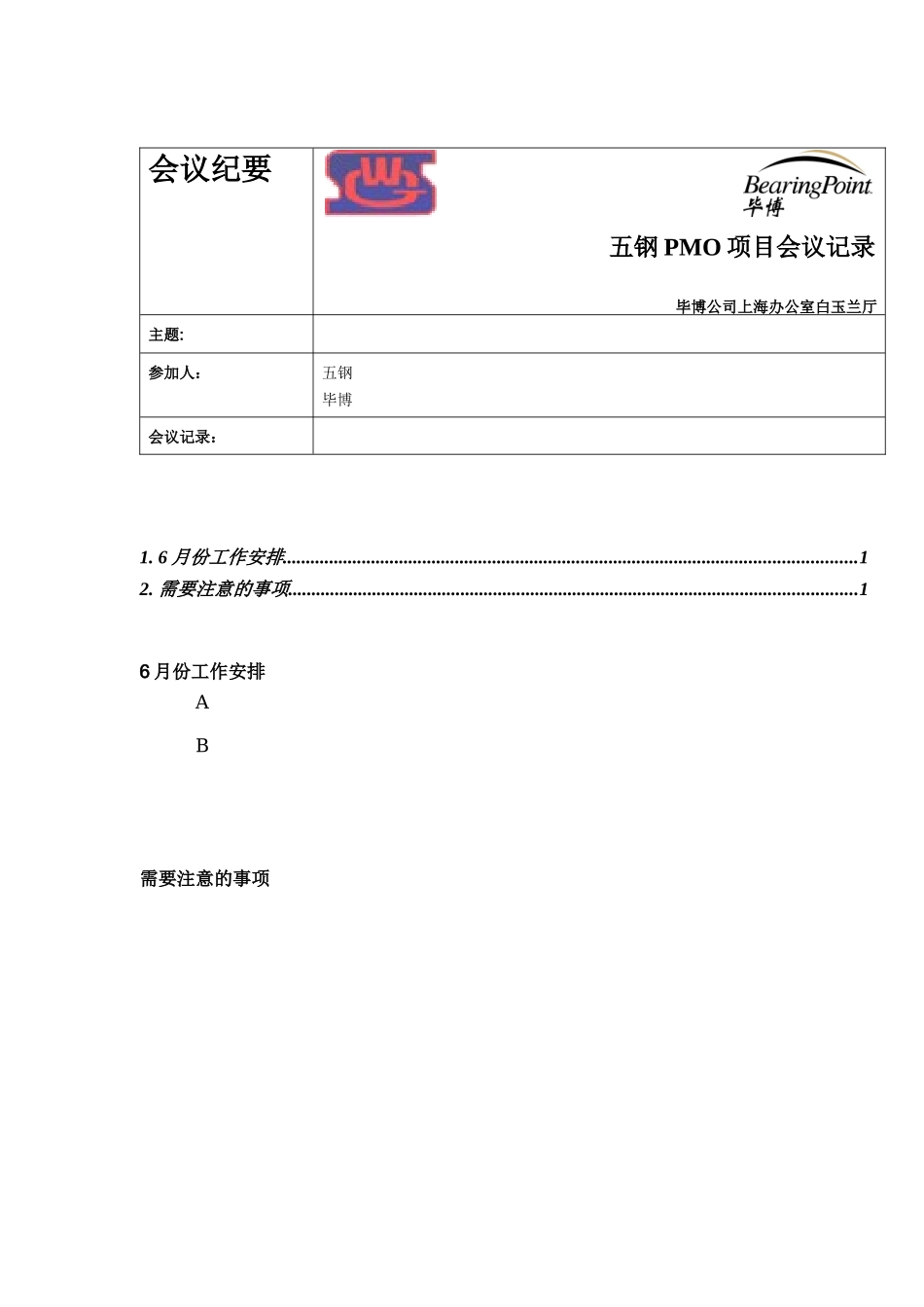 五钢PMO项目会议记录_第1页