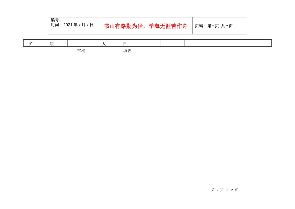 人力资源-20225 人事部门月报表_第2页