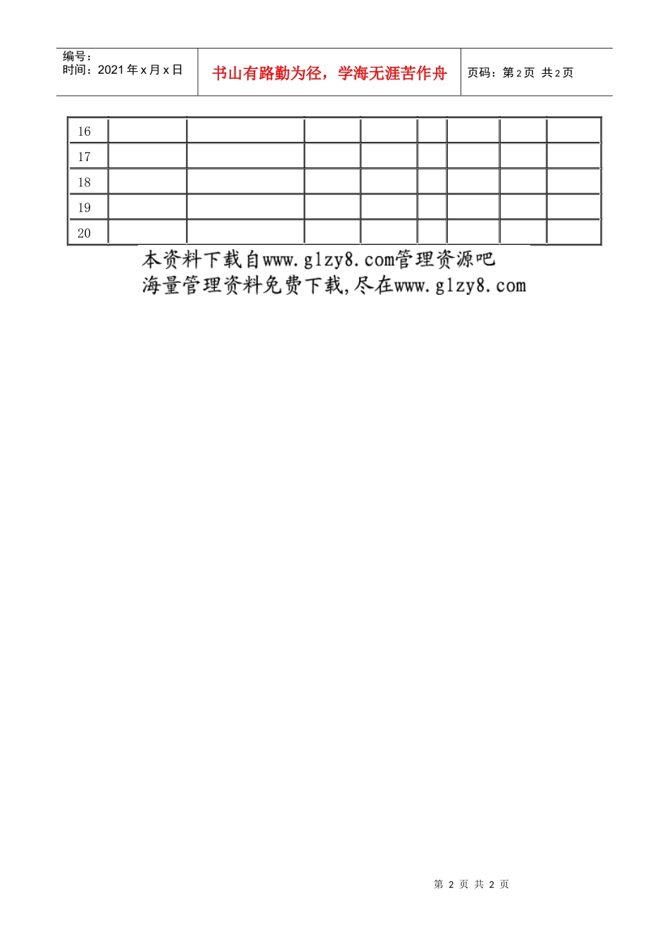 从业人员在职训练资历表_第2页