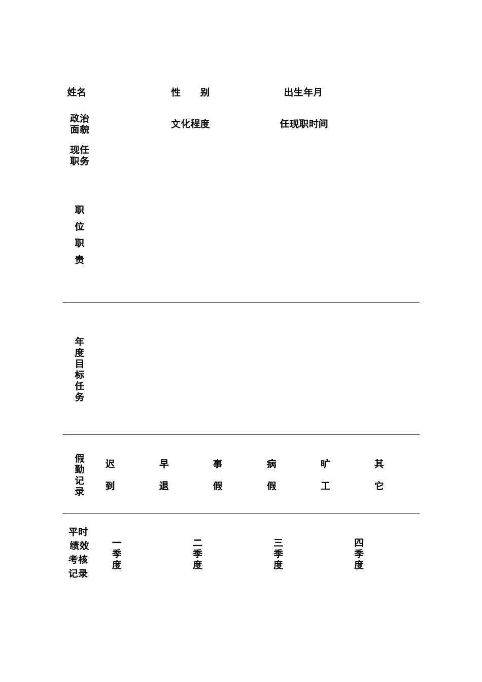 国家公务员年度绩效考核登记表_第3页