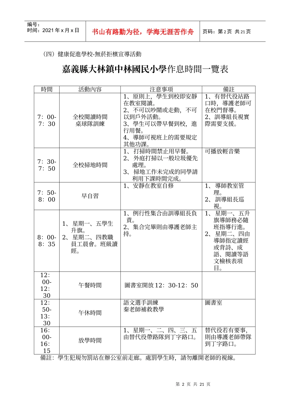 嘉义县大林镇中林国民小学教师配合训导组相关教学行政..._第2页