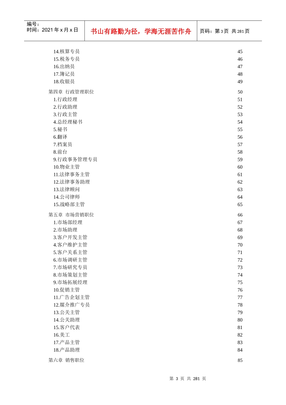 [HRM-岗位分析]职位说明书大全_第3页