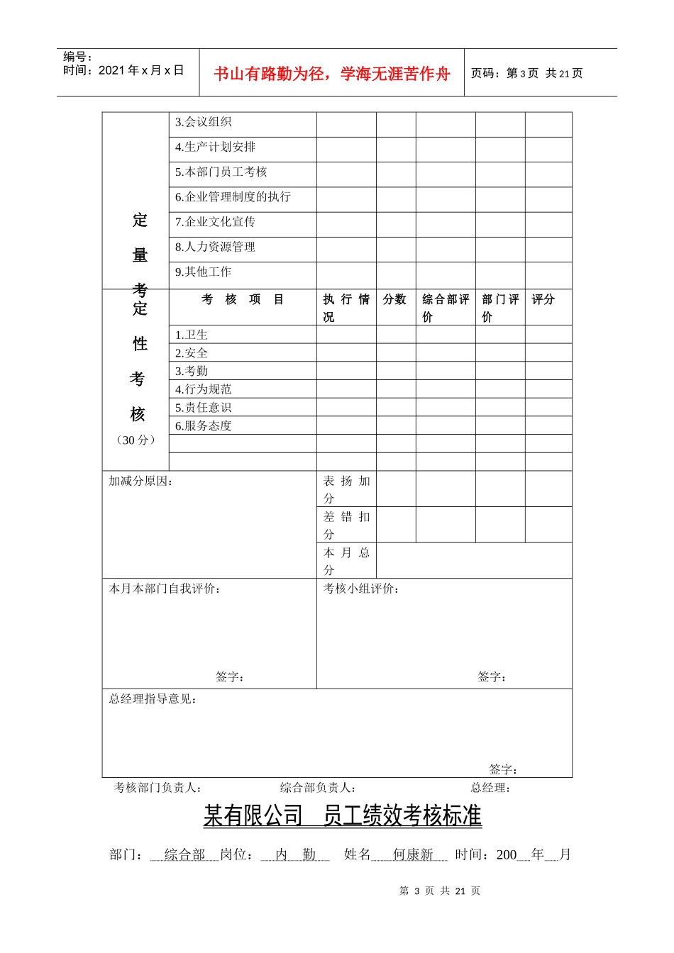 实用性的绩效考核方案_第3页