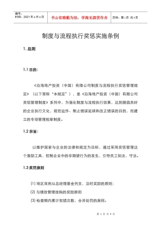 人力资源-2022HR511制度与流程执行奖惩实施条例