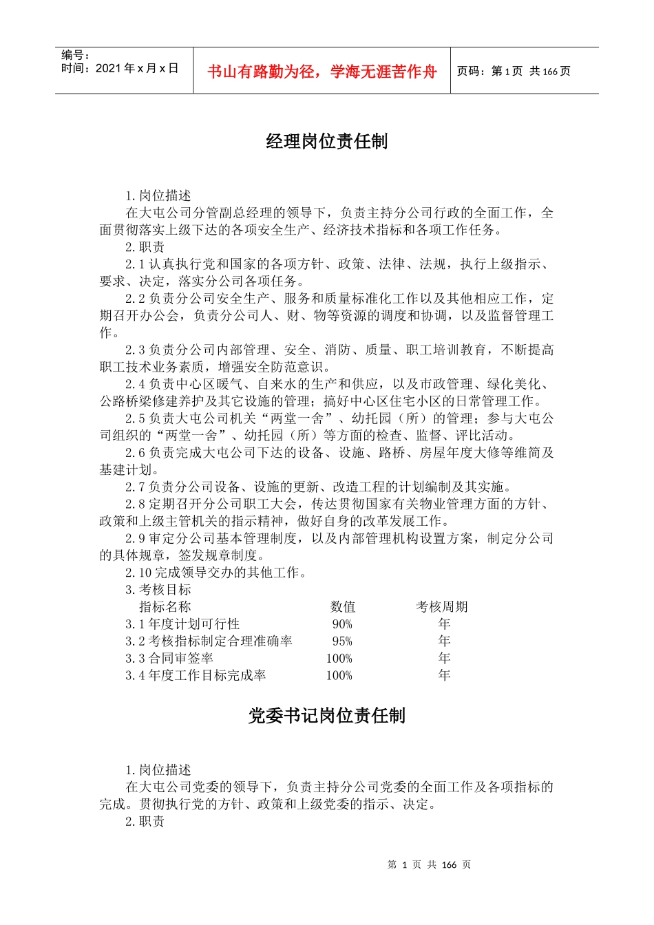 岗位责任制-XXXX修订_第1页