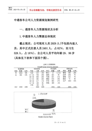 中通公司人力资源规划