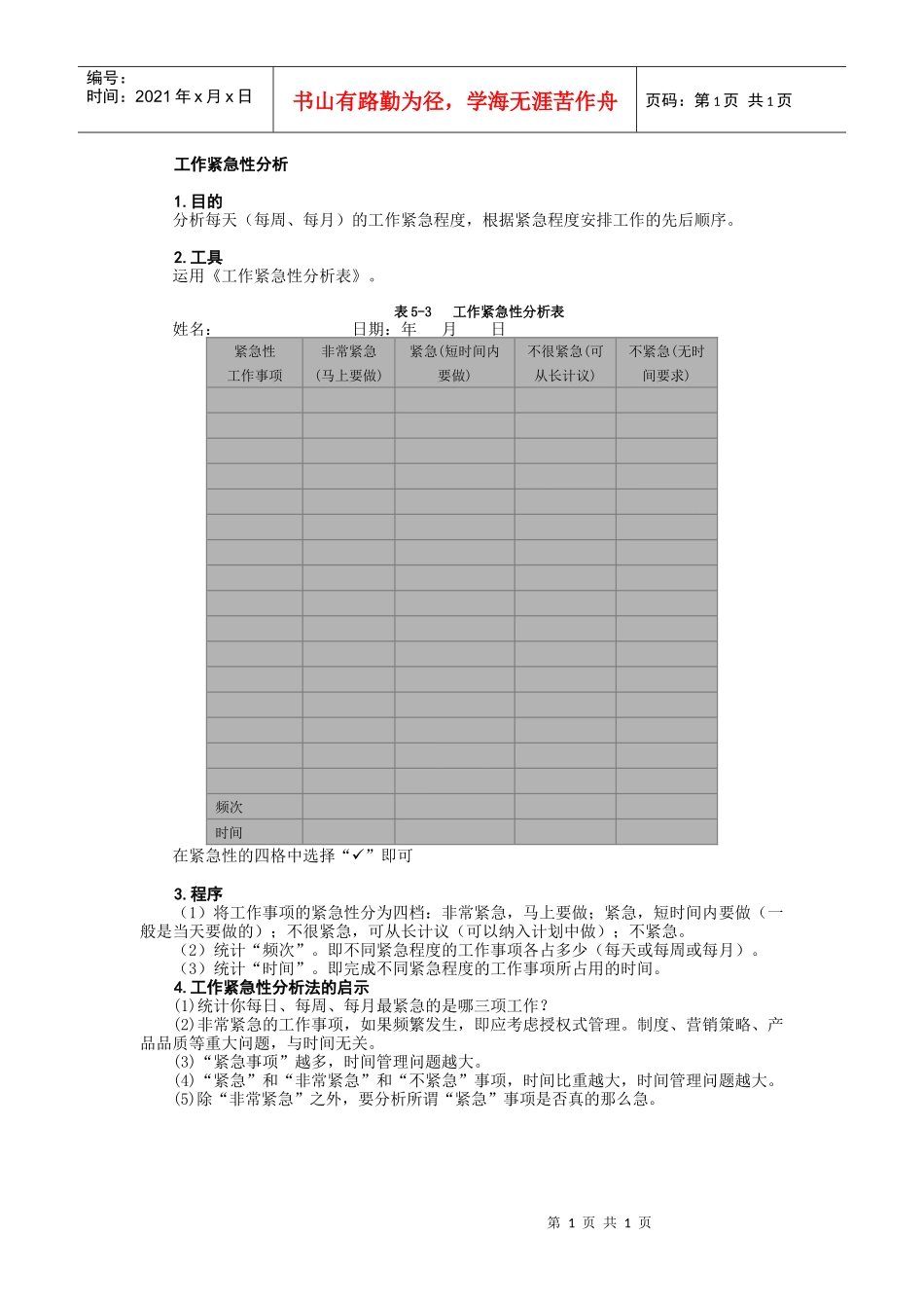 工作紧急性分析_第1页