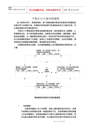 平衡计分卡运用及趋势