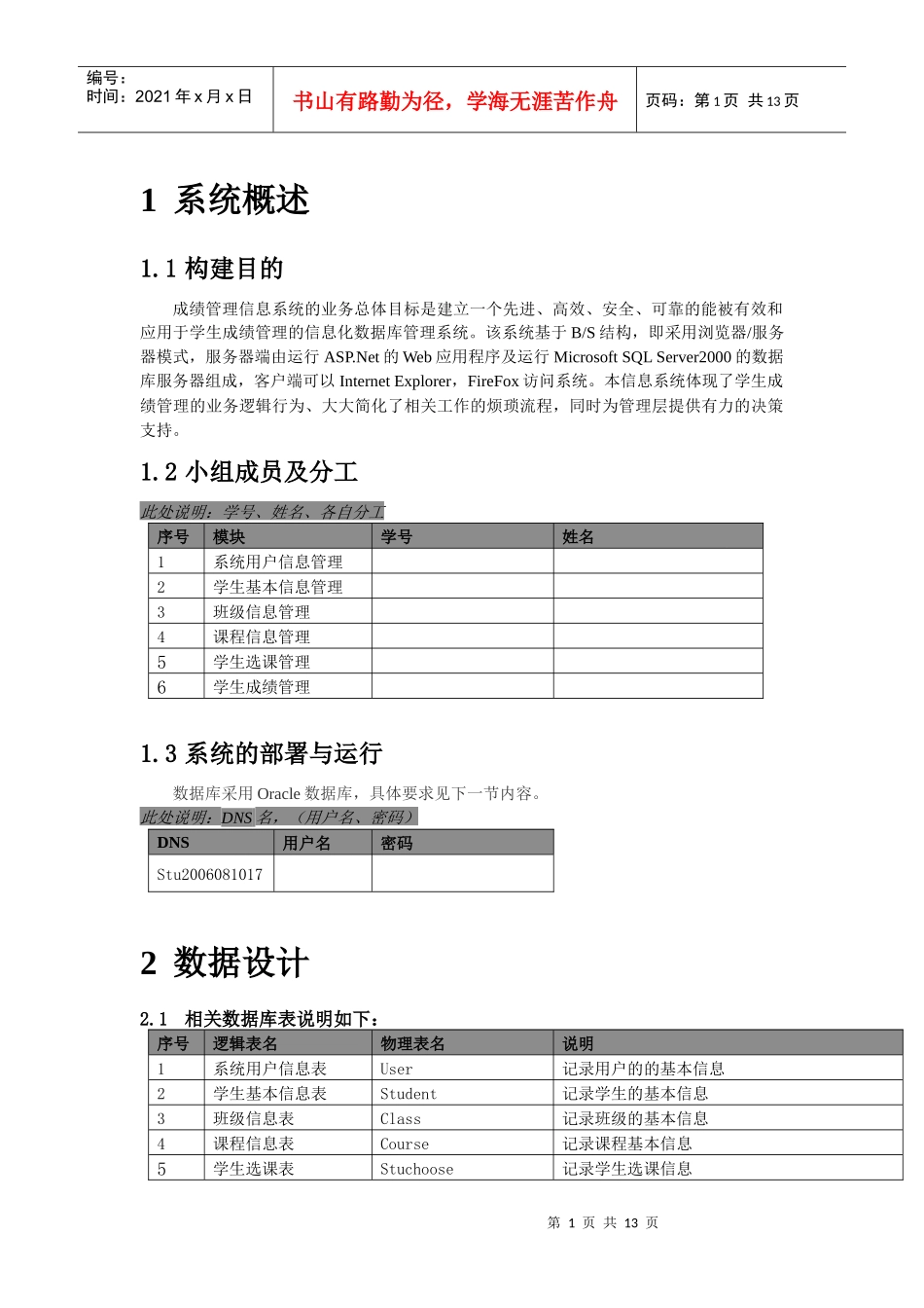 人力资源-2022--人力资源管理系统详细设计说明书_第3页