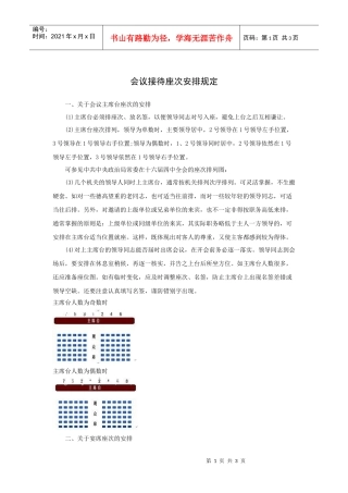 会议接待座次安排规定