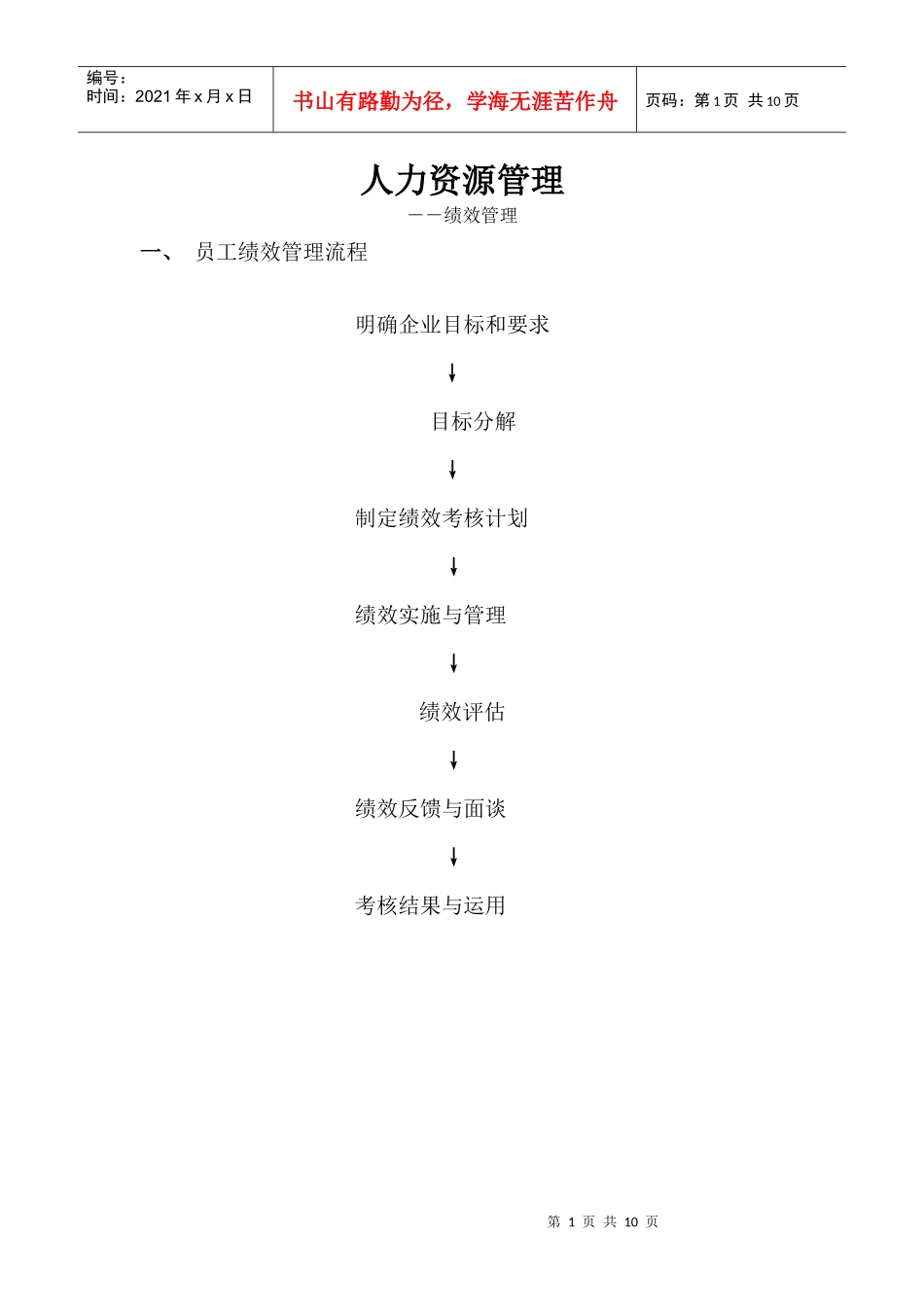 人力资源KPI指标设计_第1页