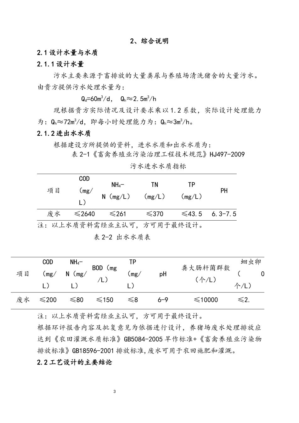 人力资源-202260m3养殖废水处理方案_第3页