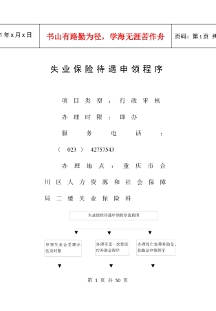 失业保险待遇申领程序