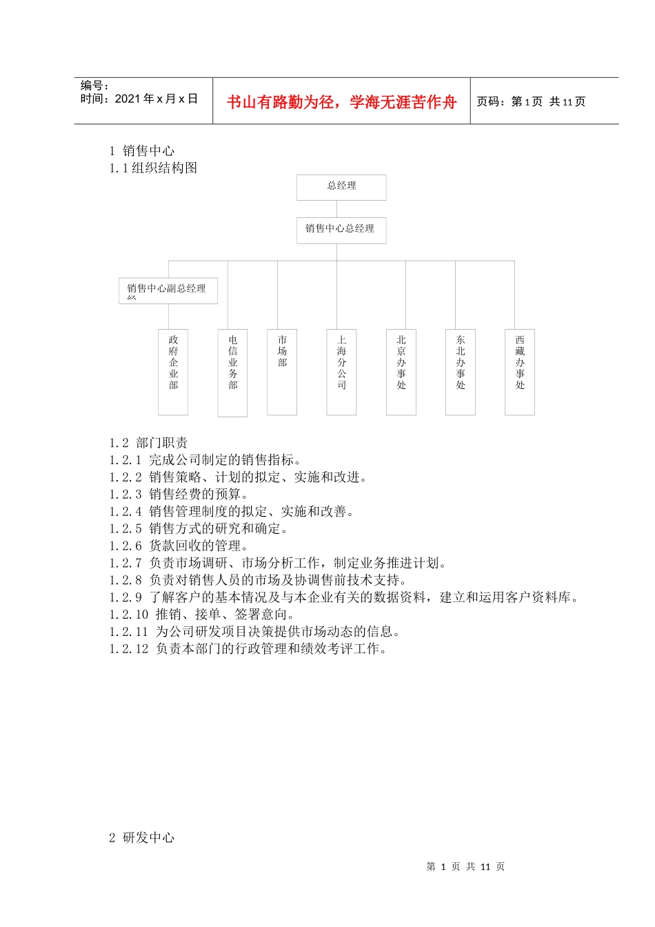 人力资源管理之各部门职责_第1页