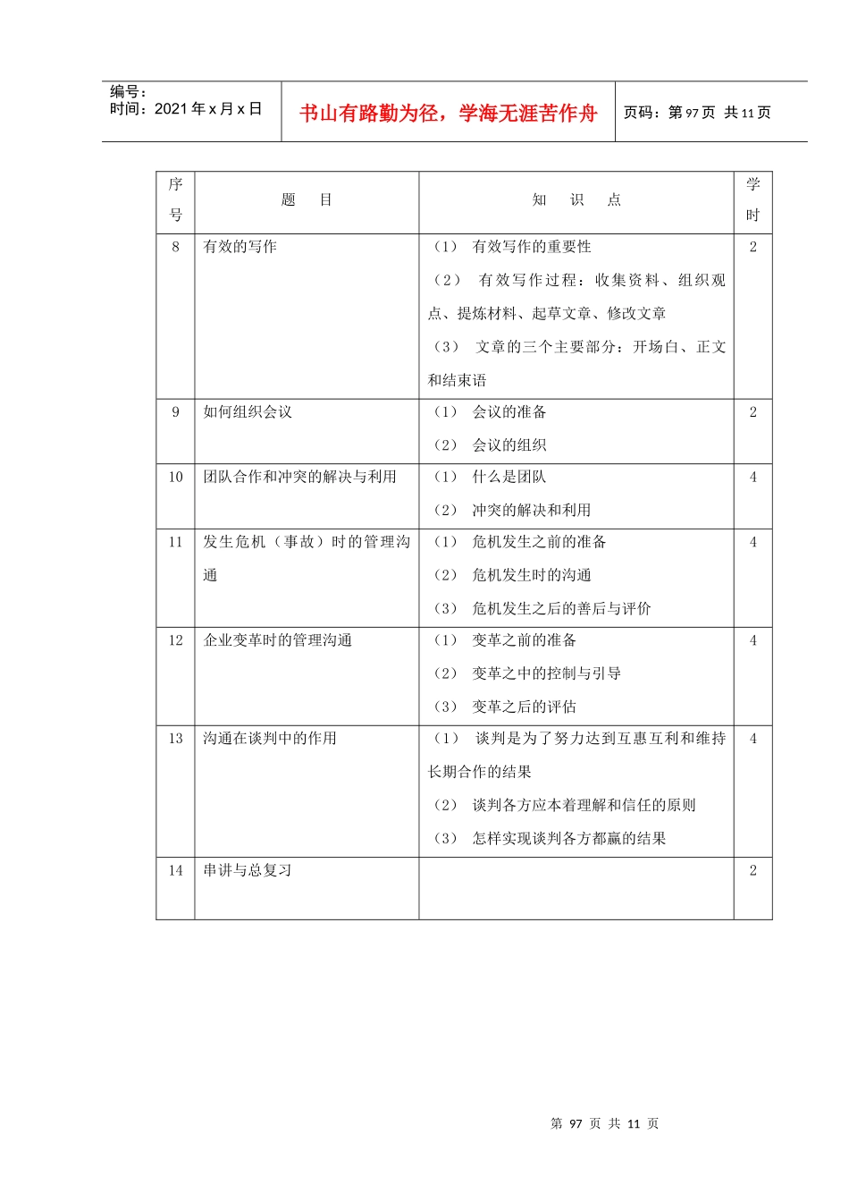《管理沟通》教学设计_第3页