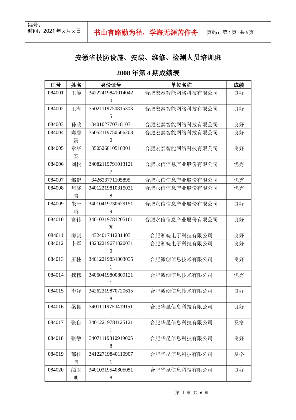 安徽省技防设施、安装、维修、检测人员培训班_第1页