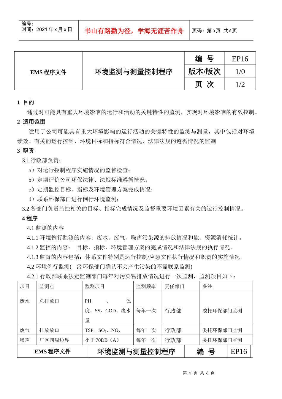 人力资源-2022EP-16-10环境监测与测量控制程序_第3页
