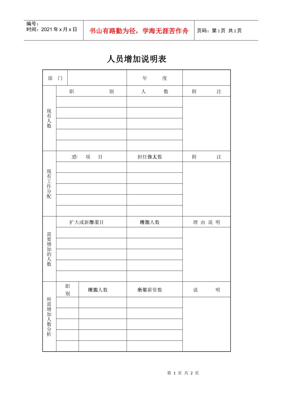 人员增加说明表_第1页