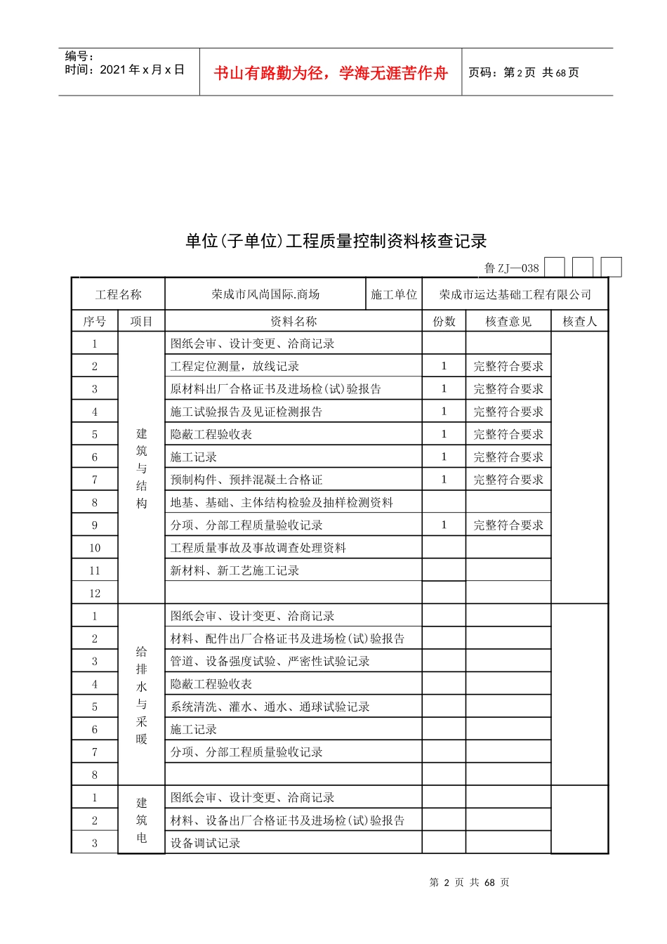 人力资源-2022CFG桩竣工资料_第2页