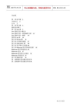 人力资源-2022Java面试题集最全版