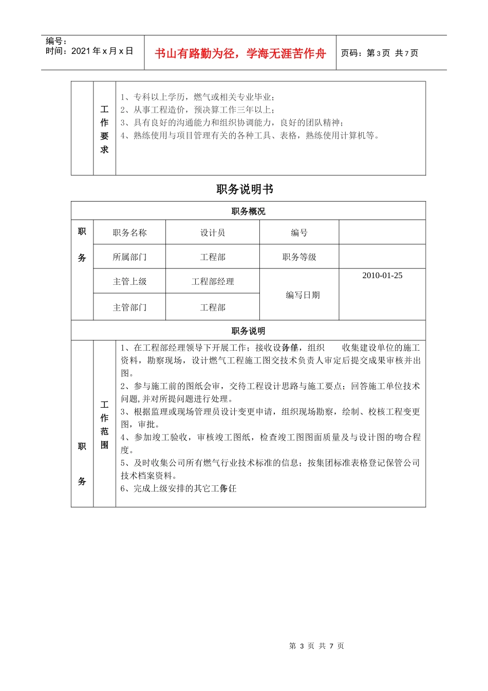 工程部职务说明书do(空白)c_第3页
