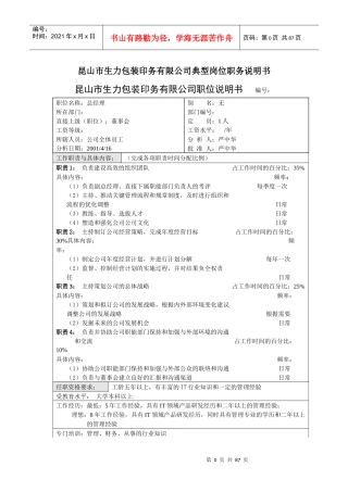工作分析与职务说明书-精品推荐