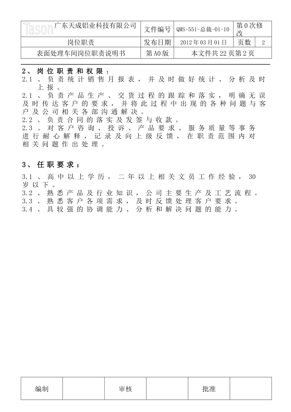 型材部岗位职责_第3页