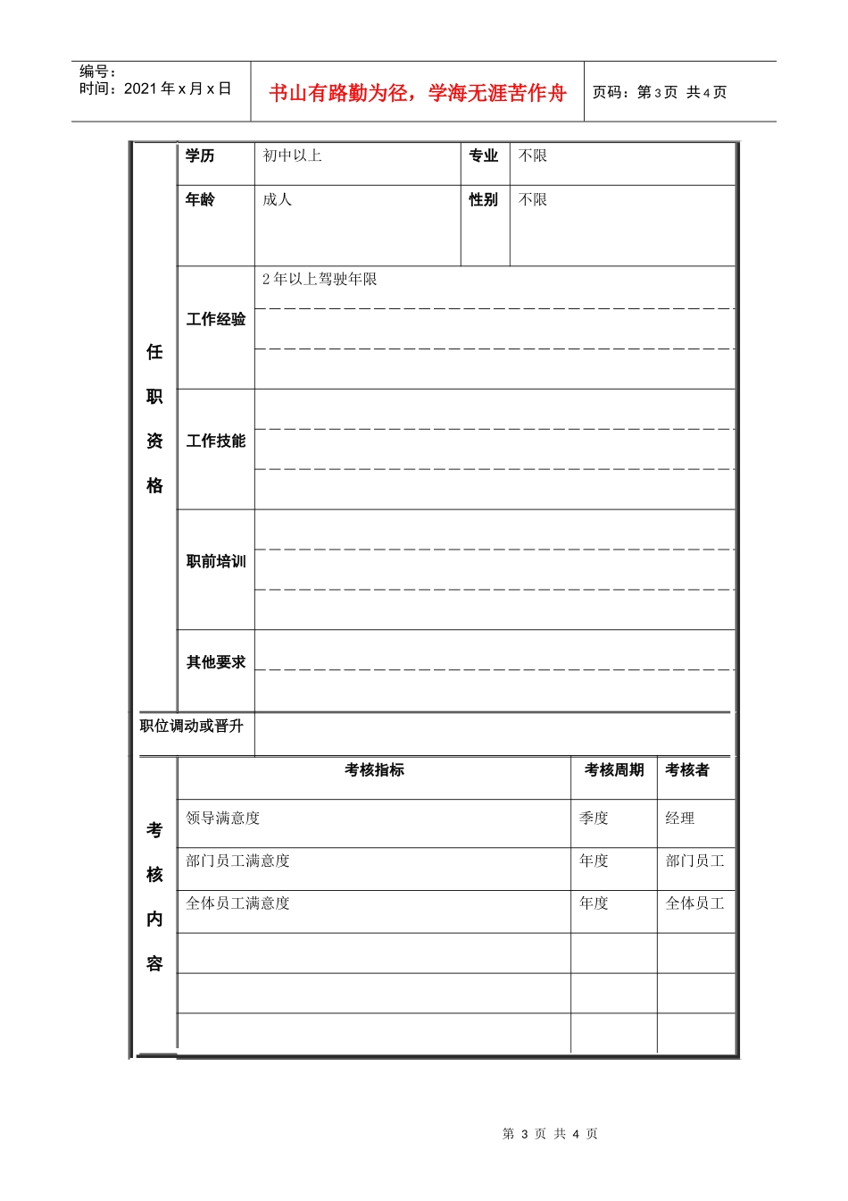 小车司机职务说明书_第3页