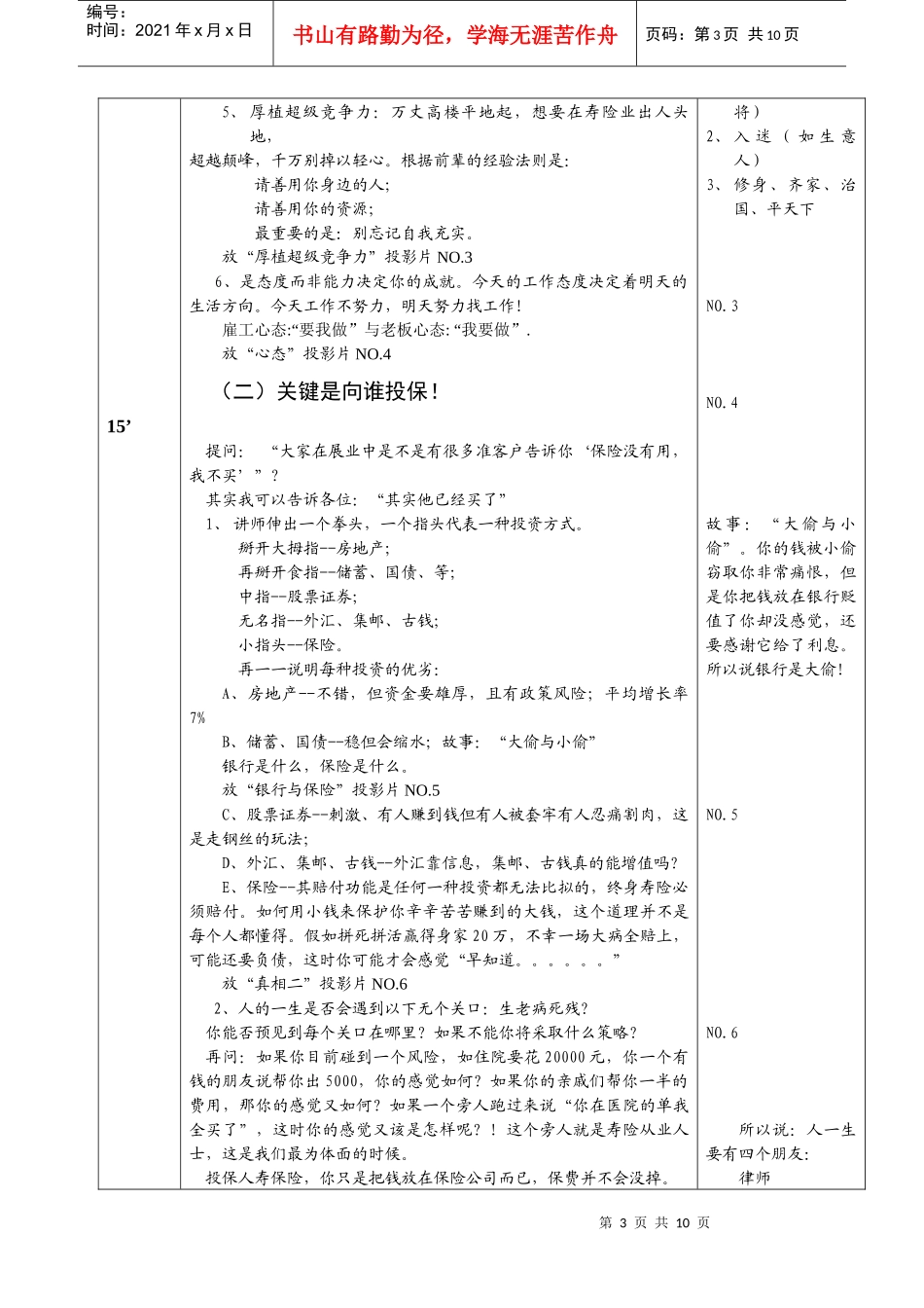 人力资源-20223课时(42标课时)---寿险十大真相讲师手册_第3页