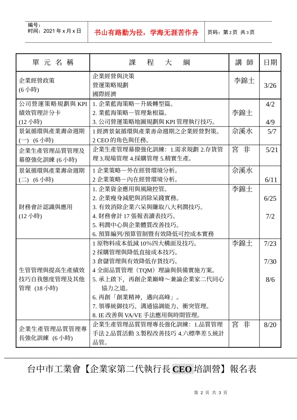 台中市工业会专业课程-企业家第二代执行长ceo培训营_第2页