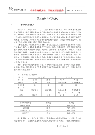 人力资源-2022e员工培训与开发技巧