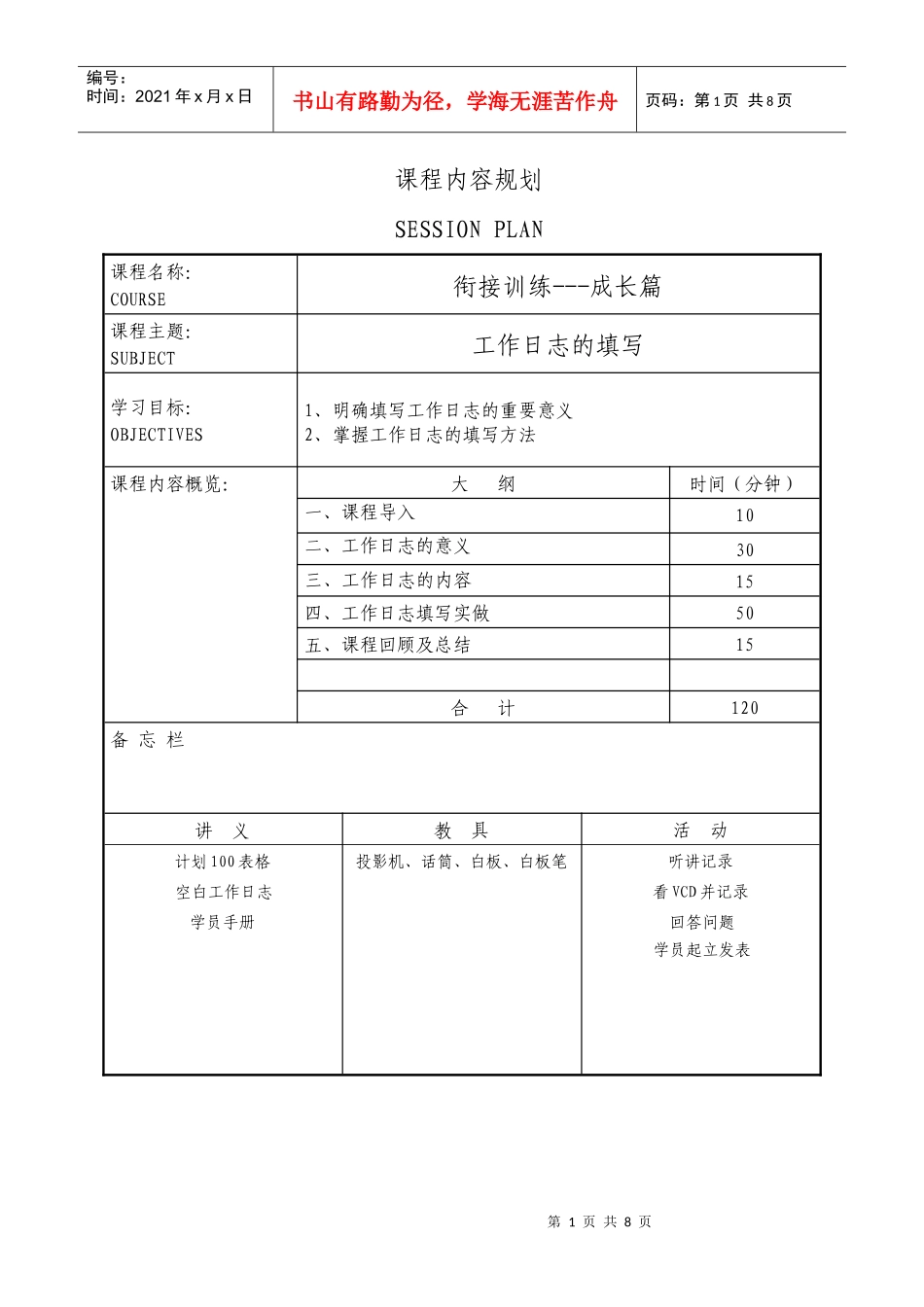 工作日志的填写讲师手册(HLY)_第2页