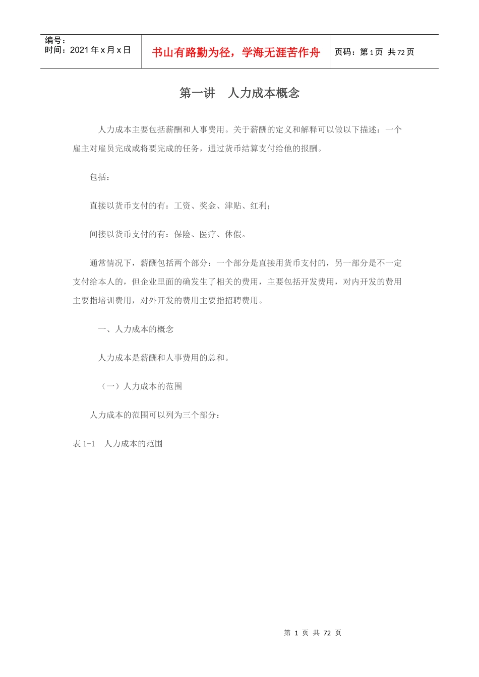 人力成本分析与控制方法_第1页