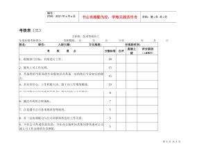 【绩效考核】考核表（三）