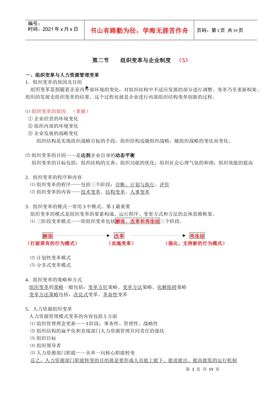 上海人力资源管理师考点归纳资料_第3页