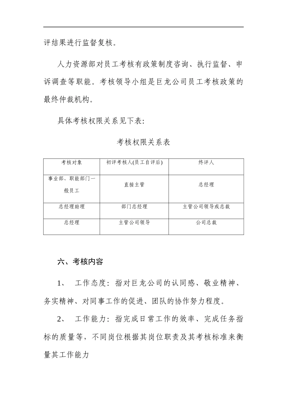 巨龙公司年度员工考核方案-考核的目的、促进公司与员工之间、部门与部门之间多方面的沟通(doc 49)_第3页
