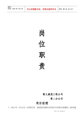 人力资源-2022A、A、A岗位职责范本
