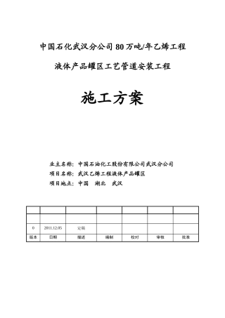 工艺管道施工方案培训资料