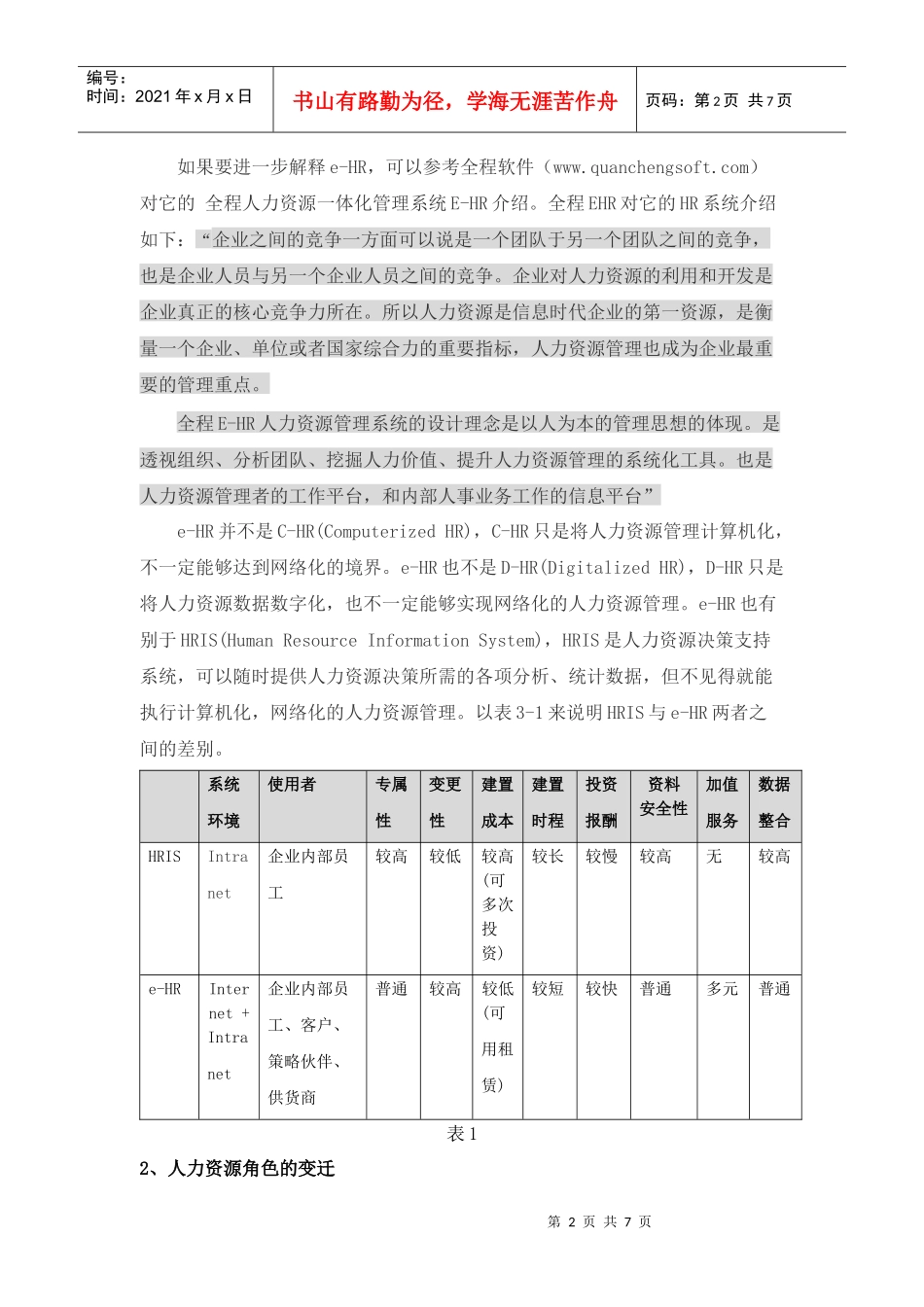 人力资源e-HR基本概念_第2页