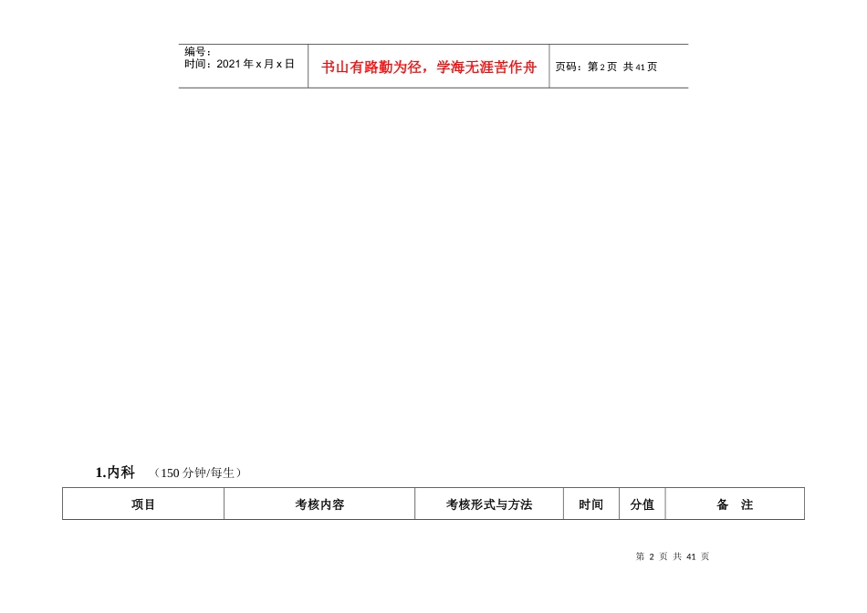 人力资源-2022XXXX住院医师规范化培训考核方案_第3页