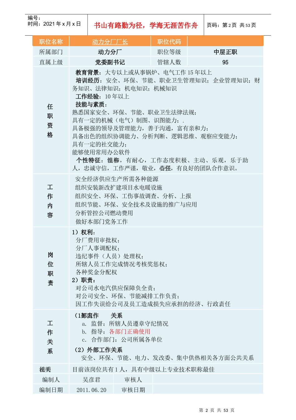 动力职位说明书_第3页
